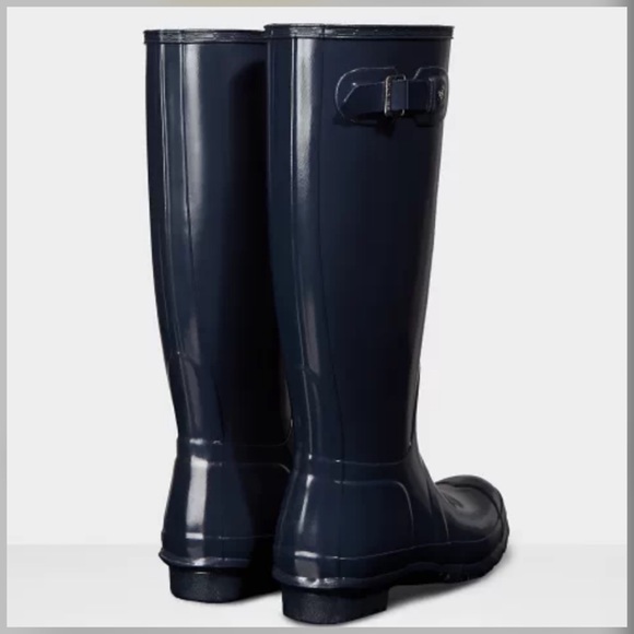 ☔️🆕 CLASSIC HUNTER BOOT GLOSS NAVY BLUE☔️ - Picture 2 of 13